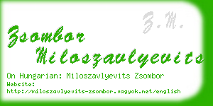 zsombor miloszavlyevits business card